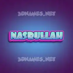nasrullah in Phat Purple style - 3D name wallpaper