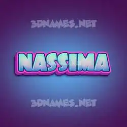 nassima in Phat Purple style - 3D name wallpaper