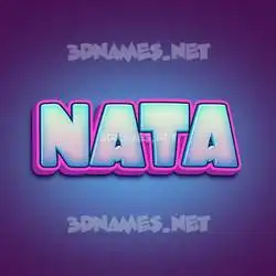 nata in Phat Purple style - 3D name wallpaper