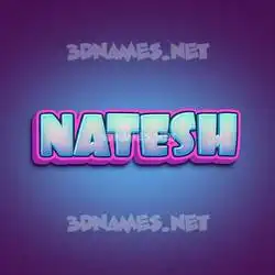 natesh in Phat Purple style - 3D name wallpaper
