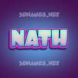 nath in Phat Purple style - 3D name wallpaper
