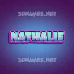nathalie in Phat Purple style - 3D name wallpaper