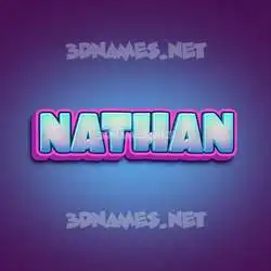 nathan in Phat Purple style - 3D name wallpaper
