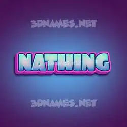 nathing in Phat Purple style - 3D name wallpaper