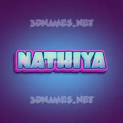 nathiya in Phat Purple style - 3D name wallpaper