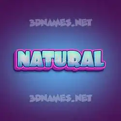 natural in Phat Purple style - 3D name wallpaper