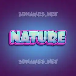 nature in Phat Purple style - 3D name wallpaper