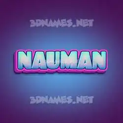 nauman in Phat Purple style - 3D name wallpaper