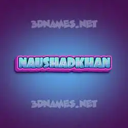 naushadkhan in Phat Purple style - 3D name wallpaper