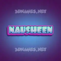 nausheen in Phat Purple style - 3D name wallpaper
