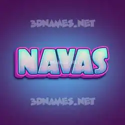 navas in Phat Purple style - 3D name wallpaper