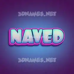 naved in Phat Purple style - 3D name wallpaper