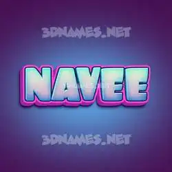 navee in Phat Purple style - 3D name wallpaper