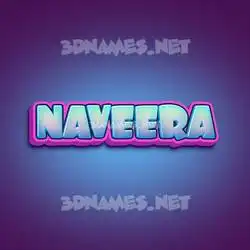 naveera in Phat Purple style - 3D name wallpaper