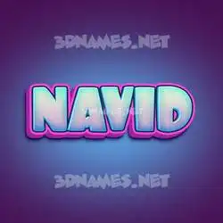 navid in Phat Purple style - 3D name wallpaper