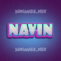 navin in Phat Purple style - 3D name wallpaper