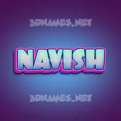 navish in Phat Purple style - 3D name wallpaper