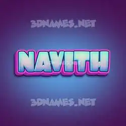 navith in Phat Purple style - 3D name wallpaper