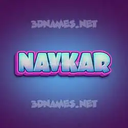 navkar in Phat Purple style - 3D name wallpaper