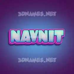 navnit in Phat Purple style - 3D name wallpaper