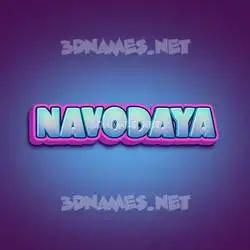 navodaya in Phat Purple style - 3D name wallpaper