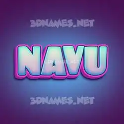 navu in Phat Purple style - 3D name wallpaper