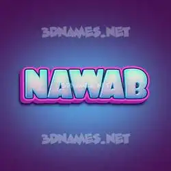 nawab in Phat Purple style - 3D name wallpaper
