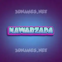 nawabzada in Phat Purple style - 3D name wallpaper