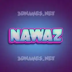 nawaz in Phat Purple style - 3D name wallpaper