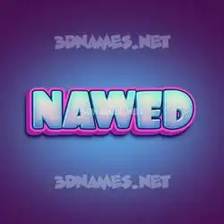 nawed in Phat Purple style - 3D name wallpaper
