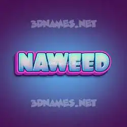 naweed in Phat Purple style - 3D name wallpaper