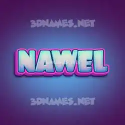 nawel in Phat Purple style - 3D name wallpaper