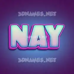 nay in Phat Purple style - 3D name wallpaper