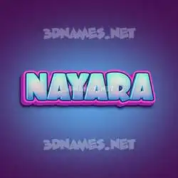 nayara in Phat Purple style - 3D name wallpaper