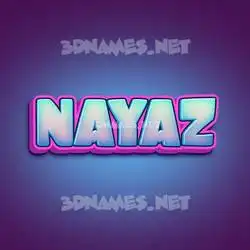 nayaz in Phat Purple style - 3D name wallpaper