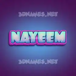 nayeem in Phat Purple style - 3D name wallpaper