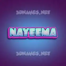 nayeema in Phat Purple style - 3D name wallpaper