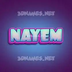 nayem in Phat Purple style - 3D name wallpaper