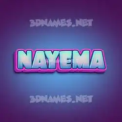 nayema in Phat Purple style - 3D name wallpaper