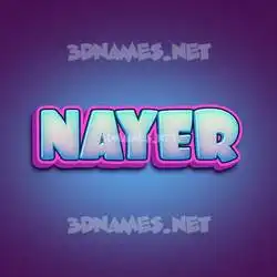 nayer in Phat Purple style - 3D name wallpaper