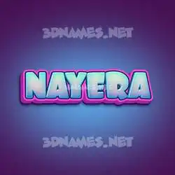 nayera in Phat Purple style - 3D name wallpaper