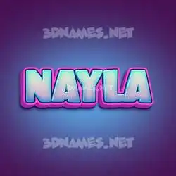 nayla in Phat Purple style - 3D name wallpaper