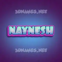 naynesh in Phat Purple style - 3D name wallpaper