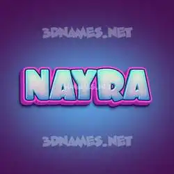 nayra in Phat Purple style - 3D name wallpaper