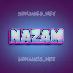 nazam in Phat Purple style - 3D name wallpaper