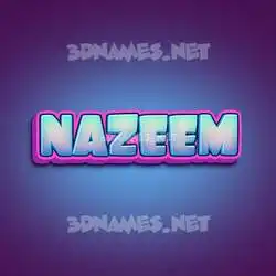 nazeem in Phat Purple style - 3D name wallpaper