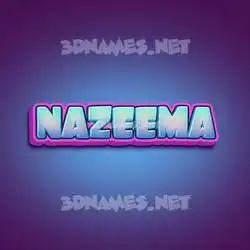nazeema in Phat Purple style - 3D name wallpaper
