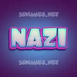 nazi in Phat Purple style - 3D name wallpaper