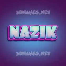 nazik in Phat Purple style - 3D name wallpaper