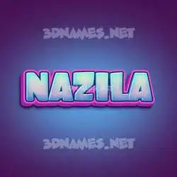 nazila in Phat Purple style - 3D name wallpaper